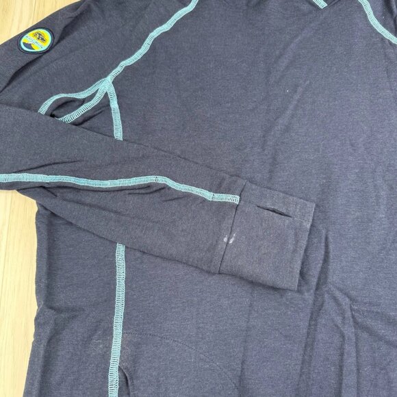 Wears Woody Womens Blue Lightweight Performance Pullover Hoodie Size Medium - Picture 2 of 10